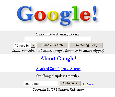 Google hace 9 años