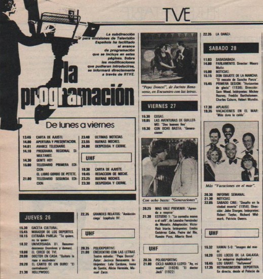 Programacion TVE 1981 Carleso Programacion tve 1981 carleso